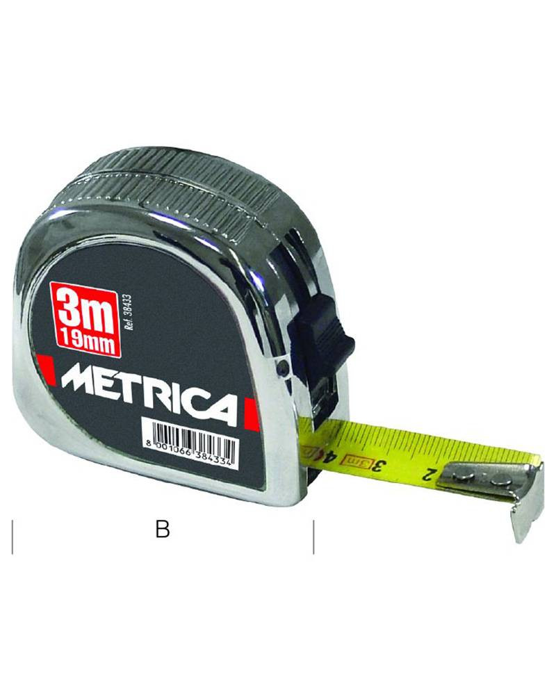 FLESSOMETRO CROMATO NASTRO 25MM 3MT