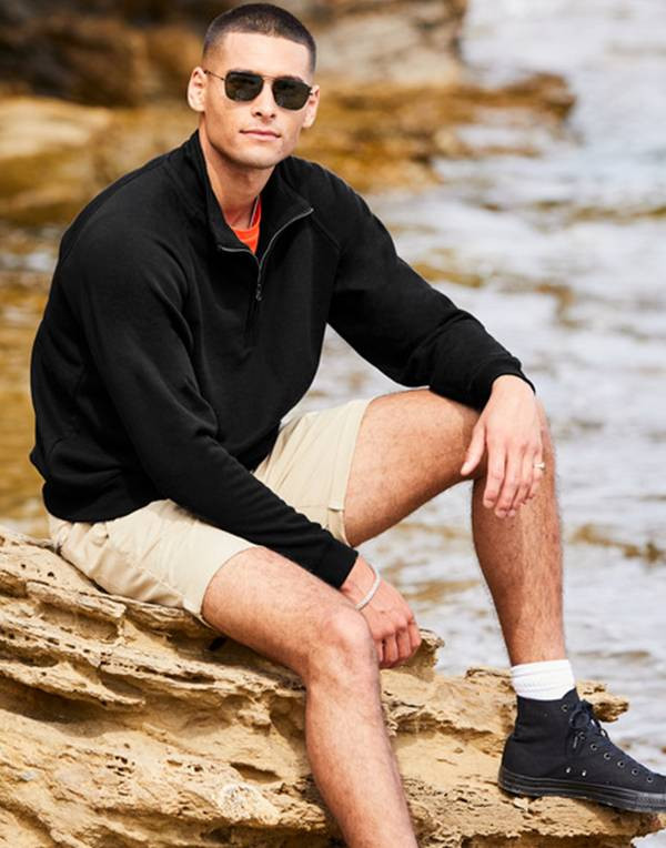 FELPA FRUIT OF THE LOOM CLASSIC COLLO ZIP FELPATA