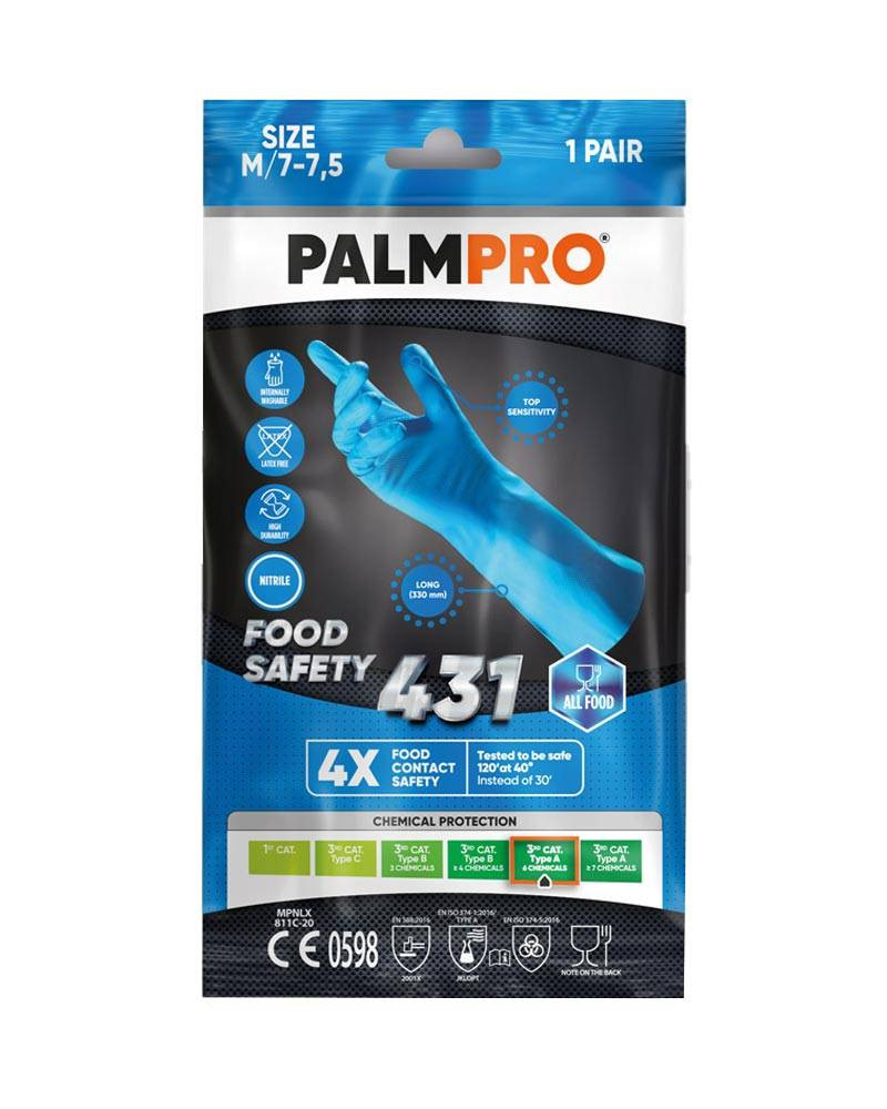 GUANTO NITRILE PALMPRO FOOD SAFETY 431