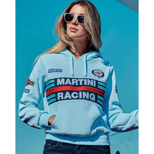 FELPA SPARCO REPLICA LADY CON CAPPUCCIO MARTINI RACING