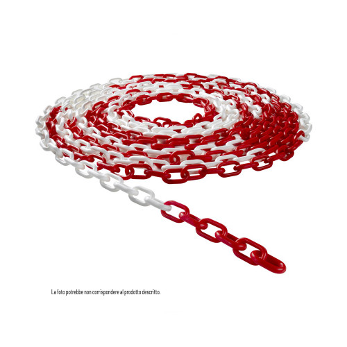 CATENA SEGNALETICA PLASTICA D.8 NERI MOPLEN - CONFEZIONE DI VENDITA 25 METRI