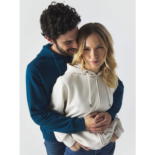 FELPA BLACK SPIDER CHILI FULL ZIP CON CAPPUCCIO COTONE ORGANICO FELPATA