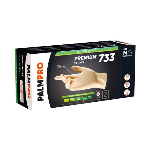 GUANTO LATTICE PALMPRO PREMIUM 733 SATINEX - BOX 100 PEZZI