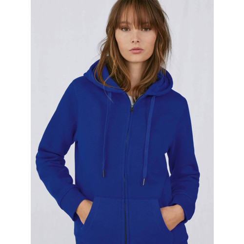 FELPA B&C QUEEN ZIP INTERA CON CAPPUCCIO FELPATA