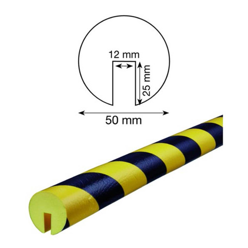 PARACOLPO IN SCHIUMA DI POLIURETANO LUNGO 1 MT DIAM. 50 MM