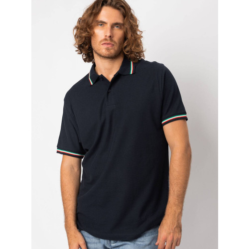 POLO BLACK SPIDER ITALY PROFILO TRICOLORE
