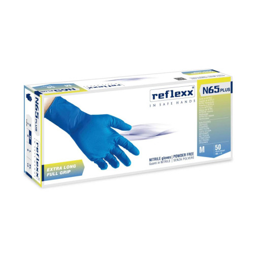 GUANTO NITRILE REFLEXX N65P POWDER FREE - BOX 50 PEZZI 