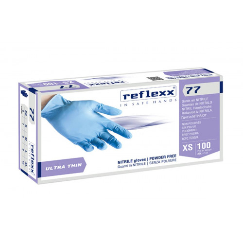 GUANTO NITRILE REFLEXX R77100 POWDER FREE - BOX 100 PEZZI