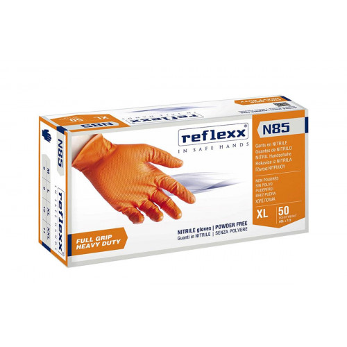 GUANTO NITRILE REFLEXX N85 FULL GRIP POWDER FREE - BOX 50 PEZZI