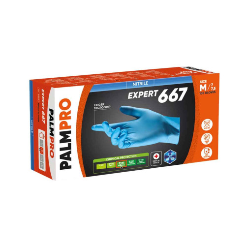 GUANTO NITRILE PALMPRO EXPERT 667 - BOX 100 PEZZI