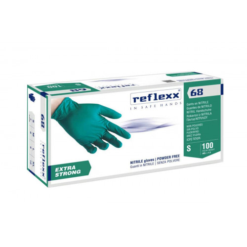 GUANTO NITRILE REFLEXX R68 POWDER FREE - BOX 100 PEZZI