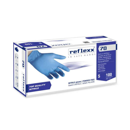 GUANTO NITRILE REFLEXX R70 POWDER FREE - BOX 100 PEZZI