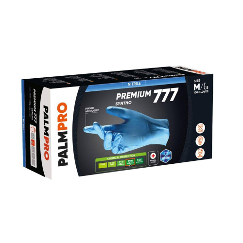 GUANTO NITRILE PALMPRO PREMIUM 777 SYNTHO - BOX 100 PEZZI