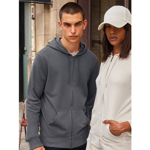 FELPA B&C INSPIRE ZIP INTERA CON CAPPUCCIO FRENCH TERRY