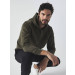 FELPA BLACK SPIDER VEGA FULL ZIP CON CAPPUCCIO FELPATA